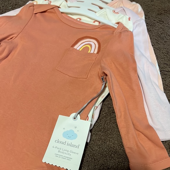 NWT Cloud Island Long sleeve Onesies. 12 Month. 4 Pack - Picture 2 of 2